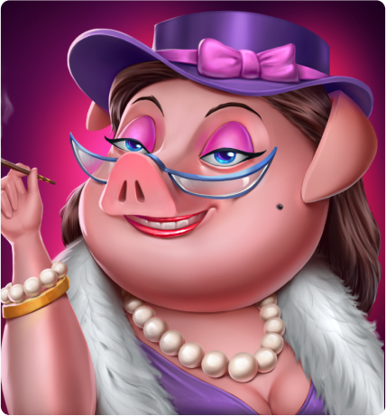 piggy Queen 2D Character Art