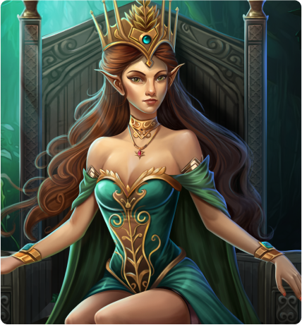 Elf Queen 2D Character Art
