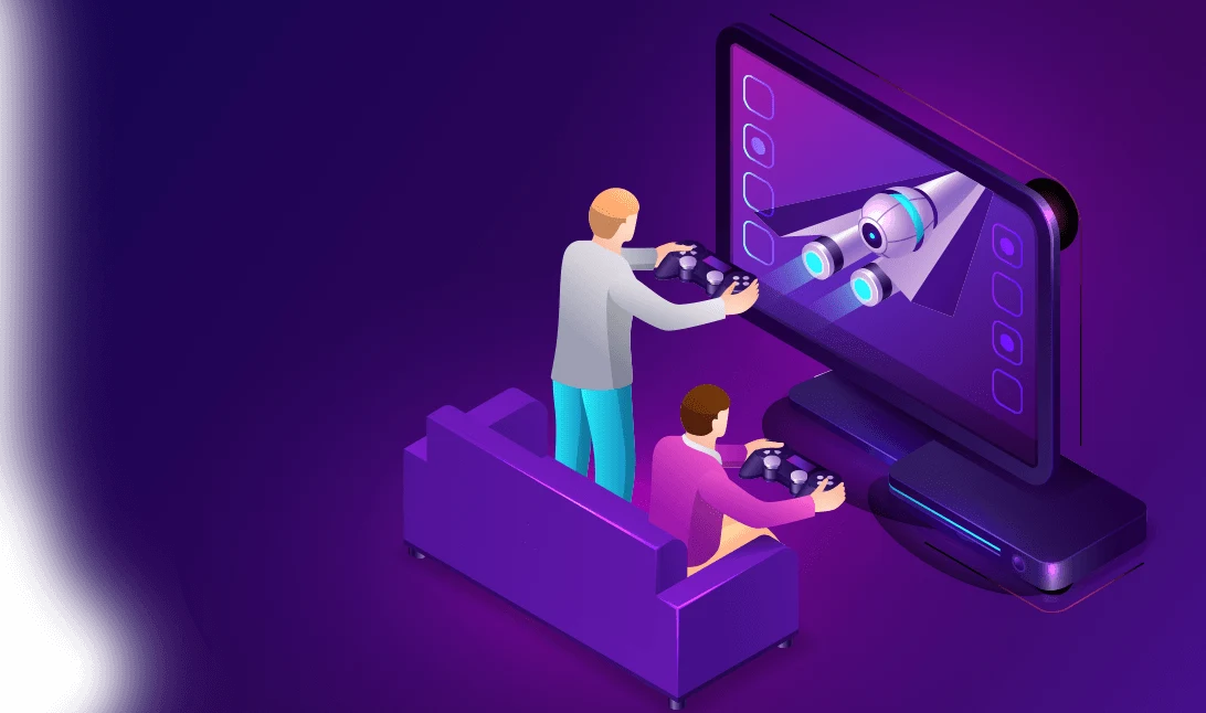 two people playing video game