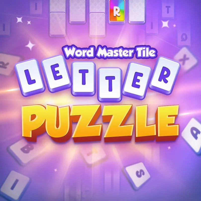 Letter puzzle game on purple board