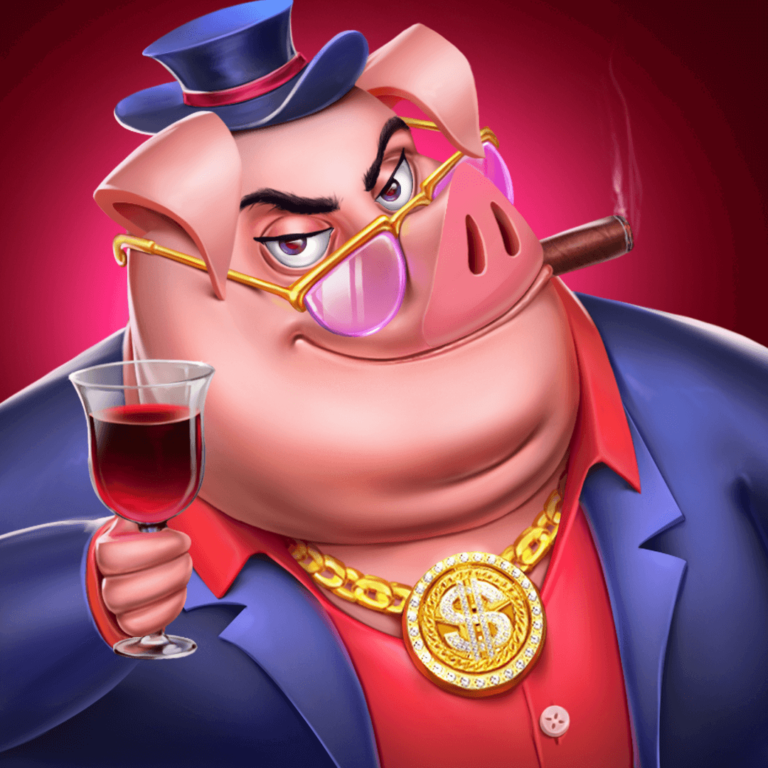 Rich Piggy 2D Character Design