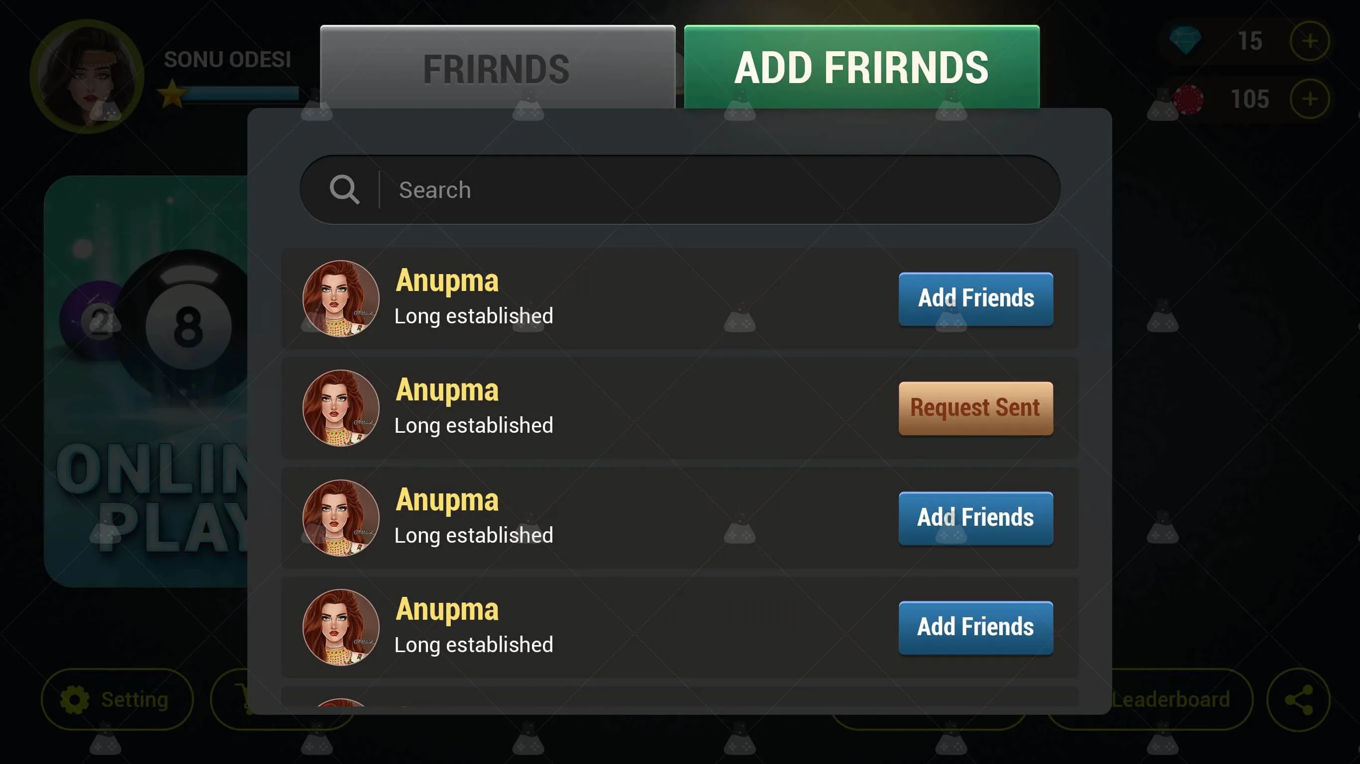 8 Pool Game Screenshot 1